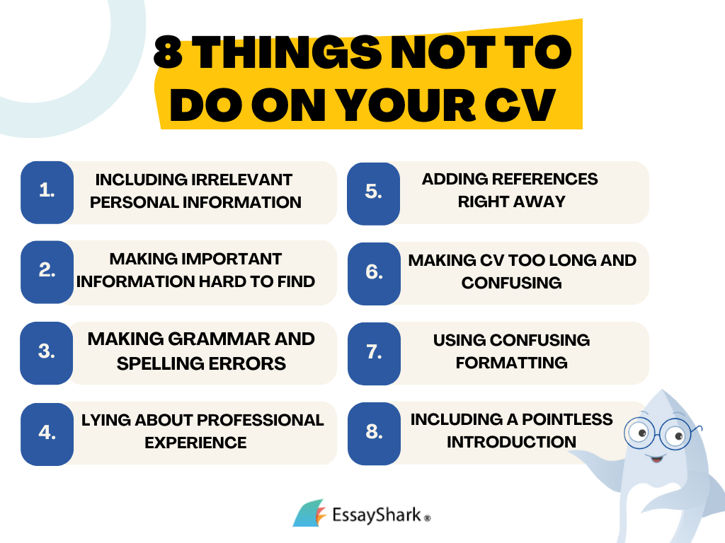 8 things not to do on your cv