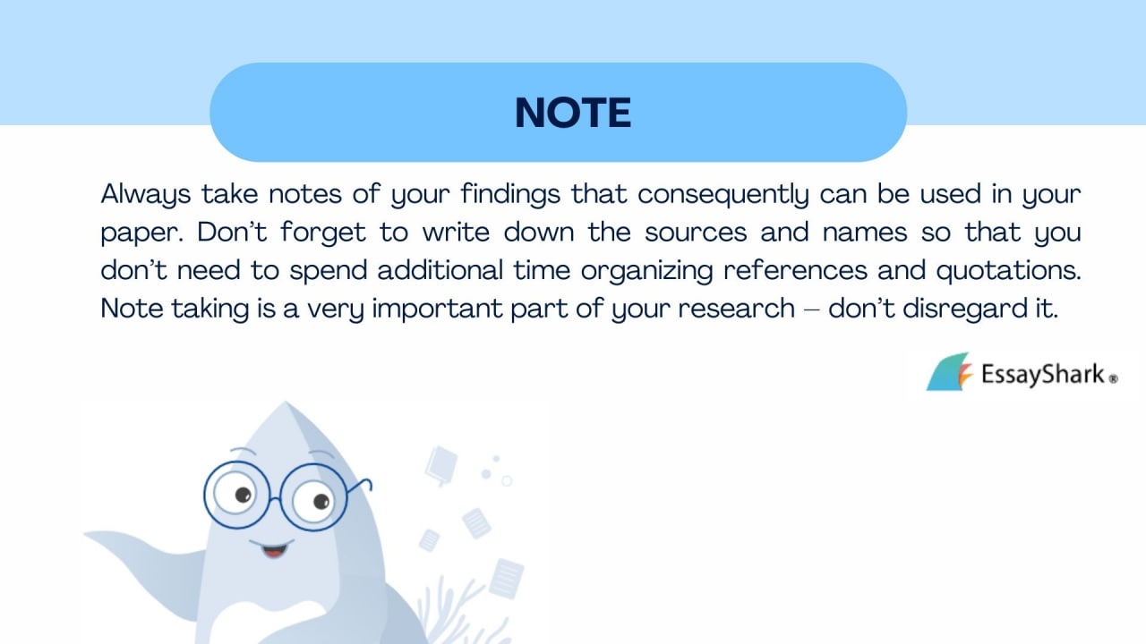 note on writing a research paper