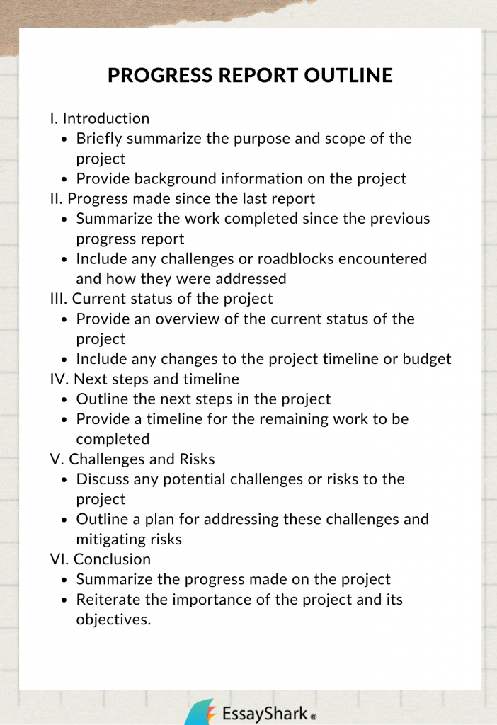 presentation of progress report