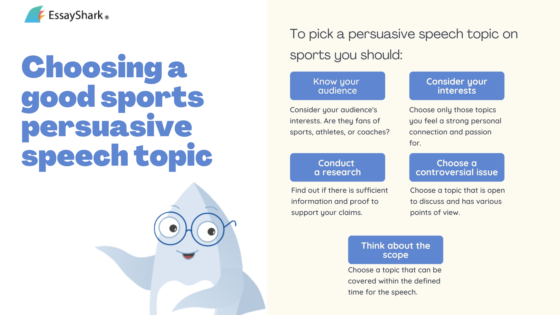 how to choose a topic for sports persuasive speech