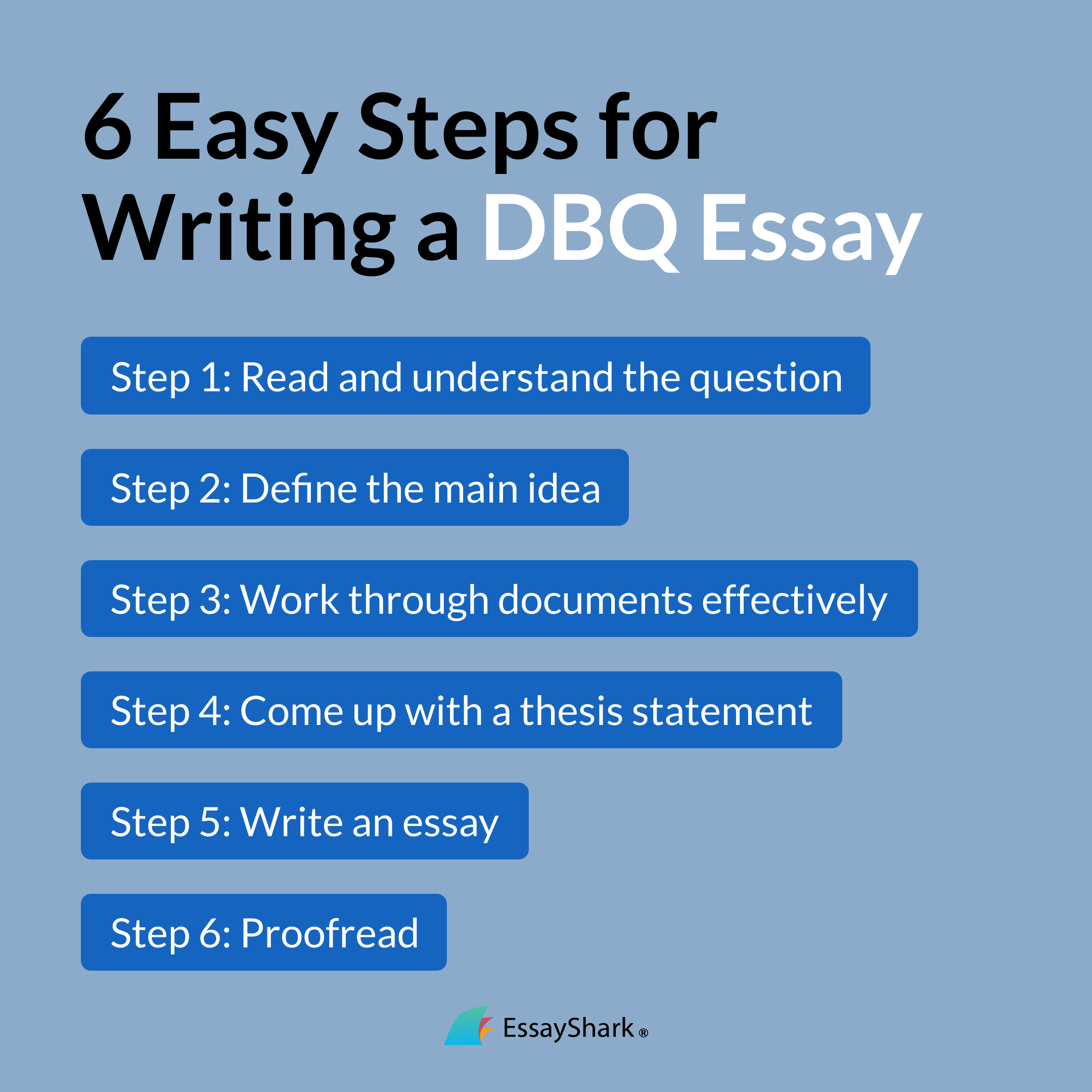 dbq essay writing steps