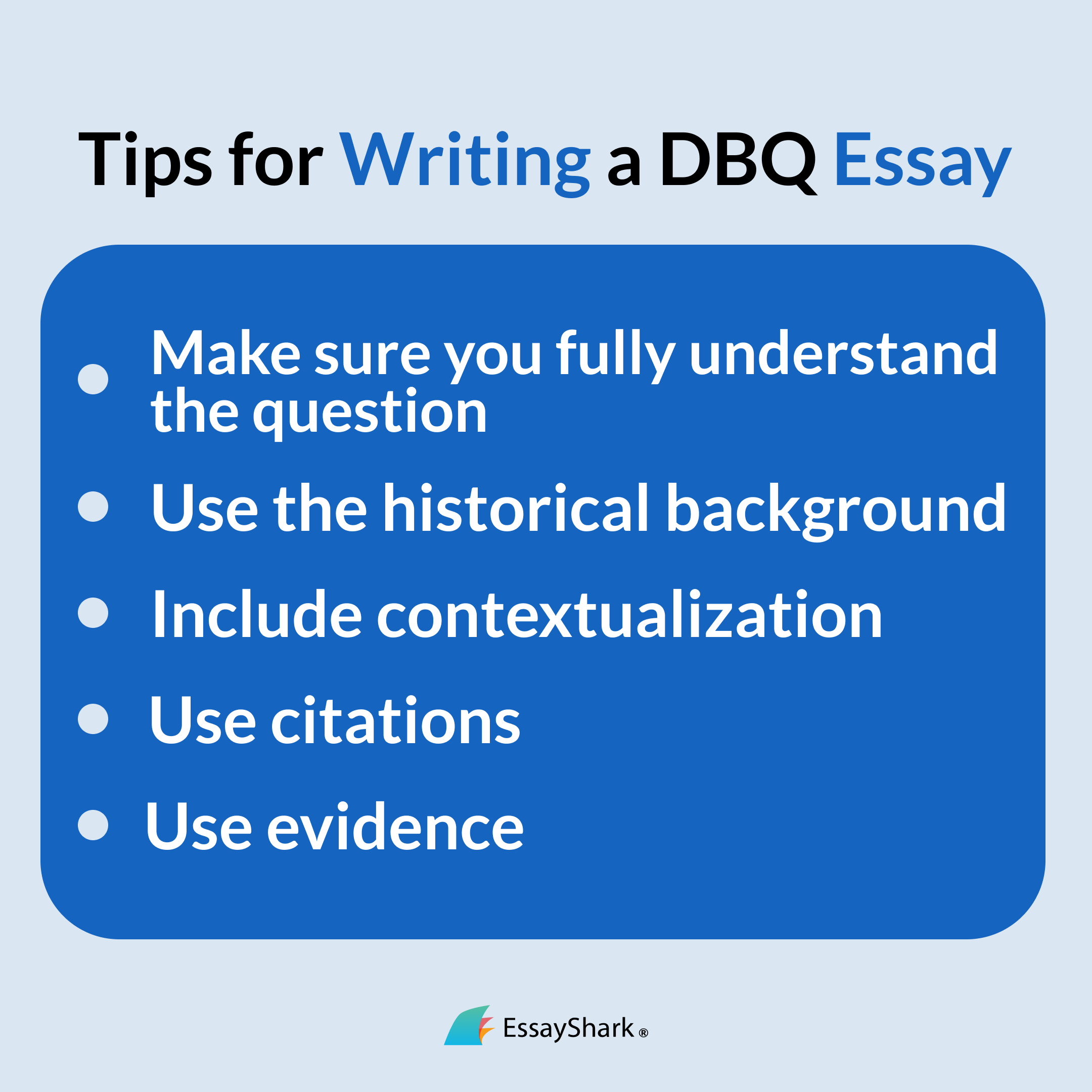 tips for writing a dbq essay