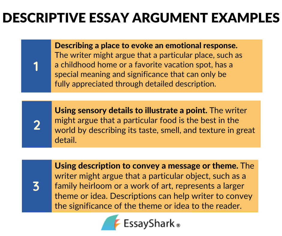 descriptive essay arguments