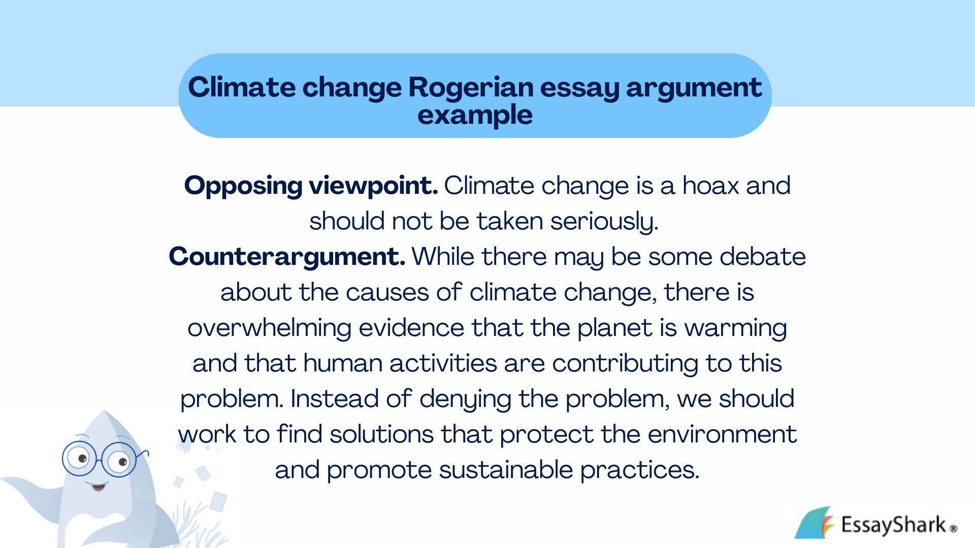 Climate change Rogerian essay argument example