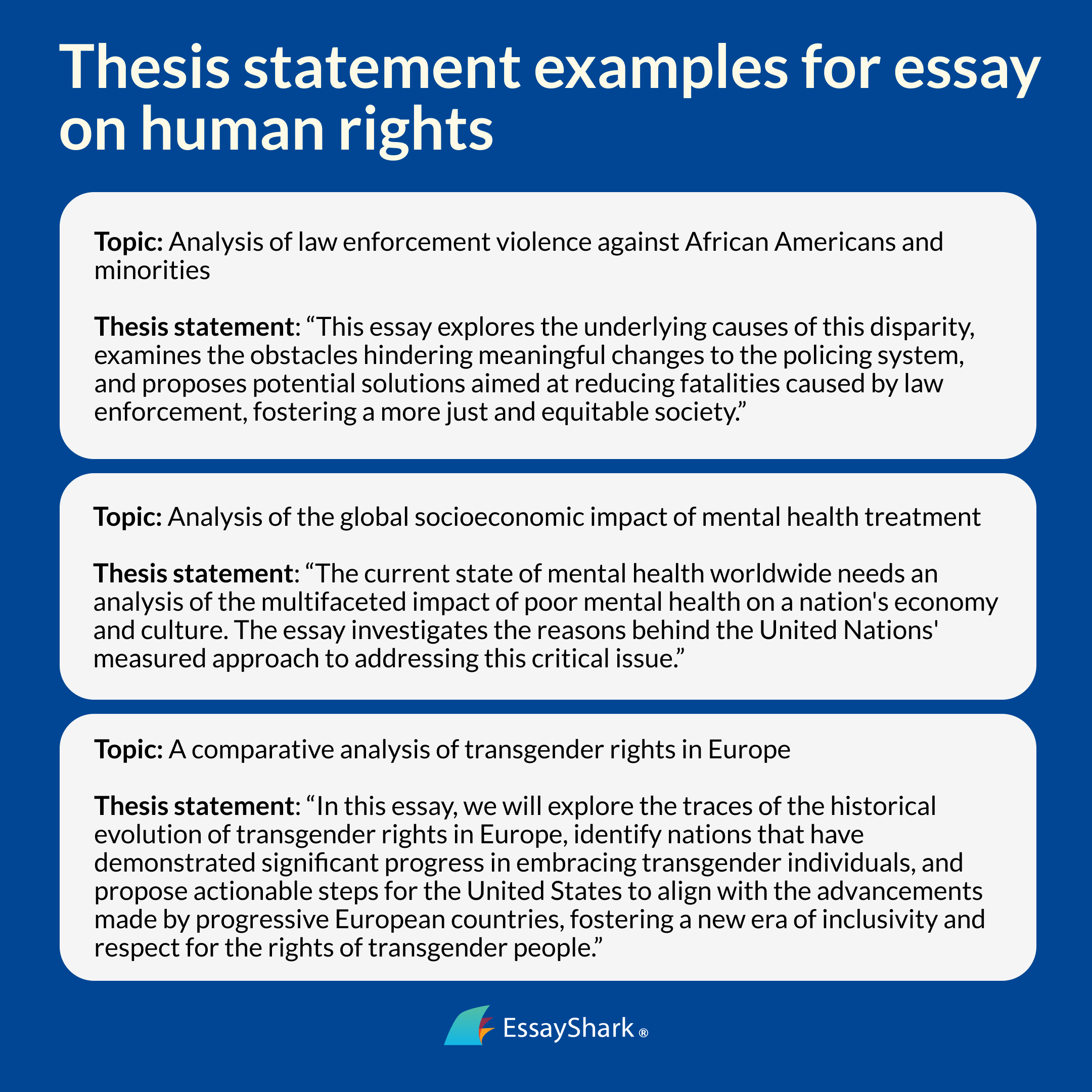human rights thesis statement examples