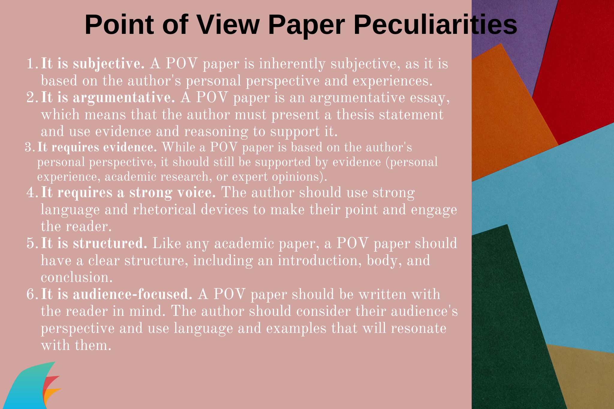 point of view paper peculiarities