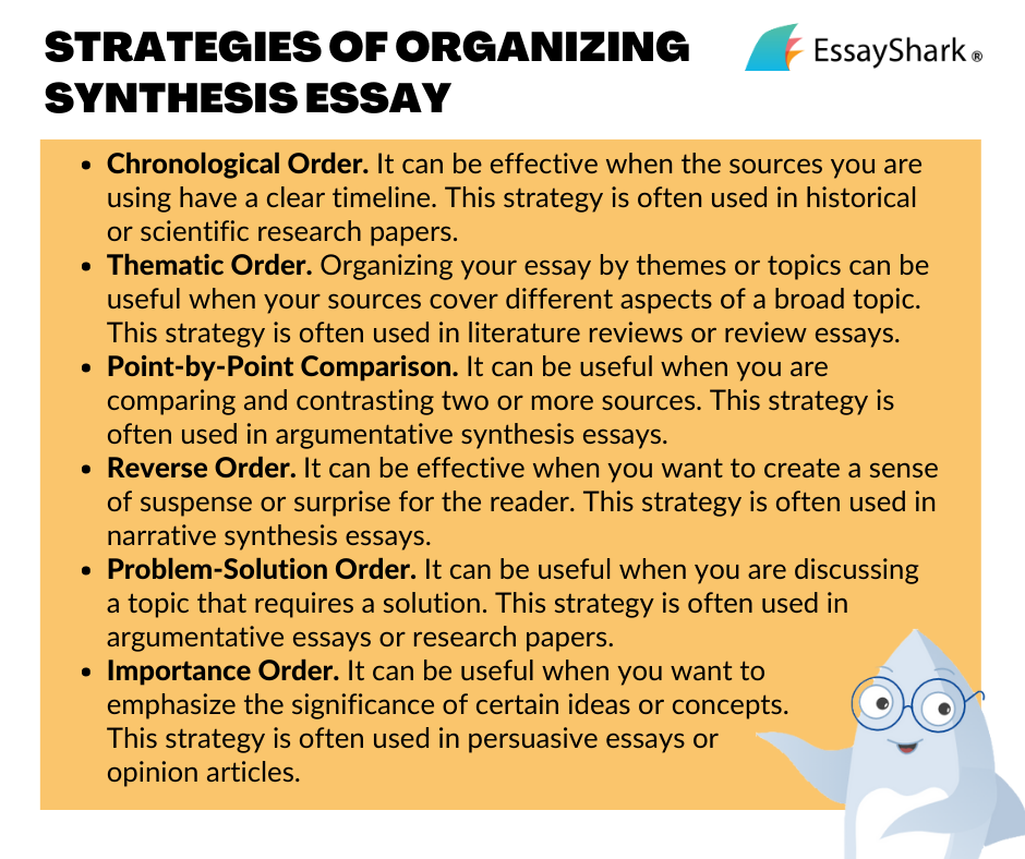Strategies of organizing synthesis essay