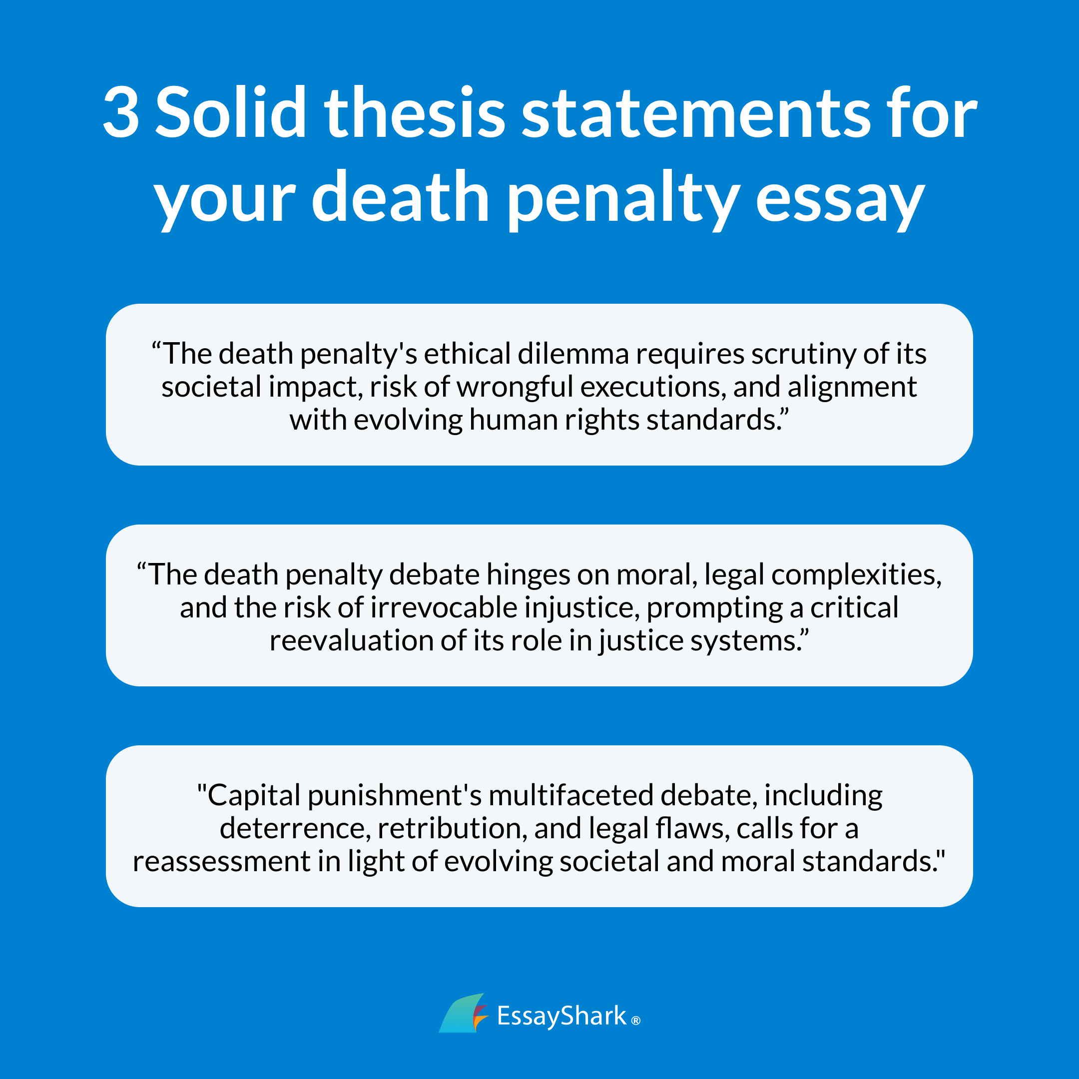 death penalty essay thesis statements