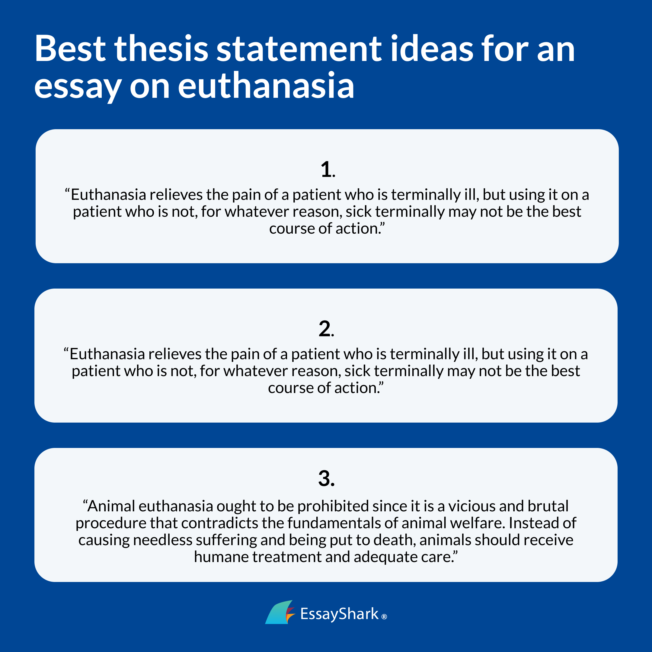 euthanasia thesis statement pro