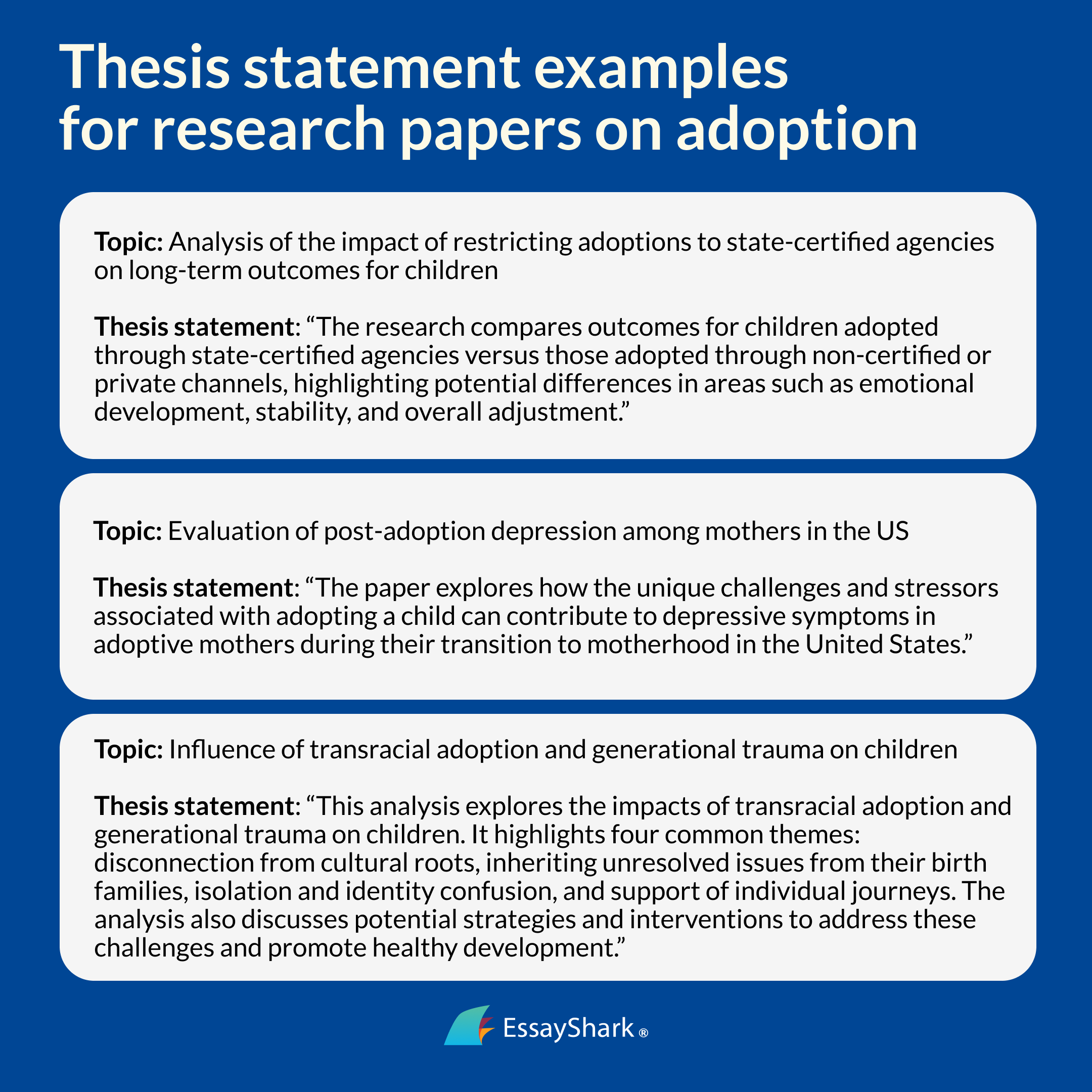 adoption thesis statement examples