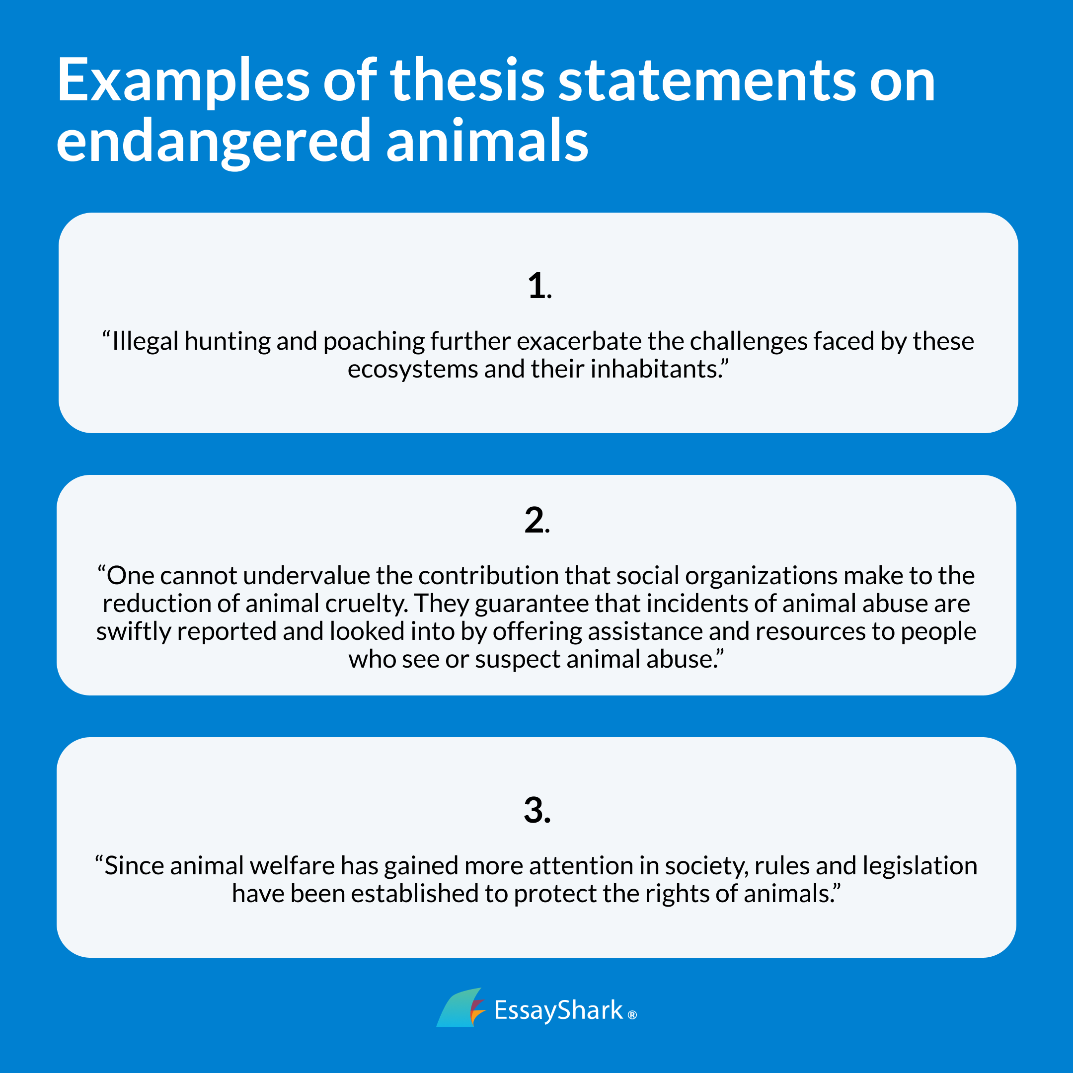 Thesis Statements On Endangered Animals