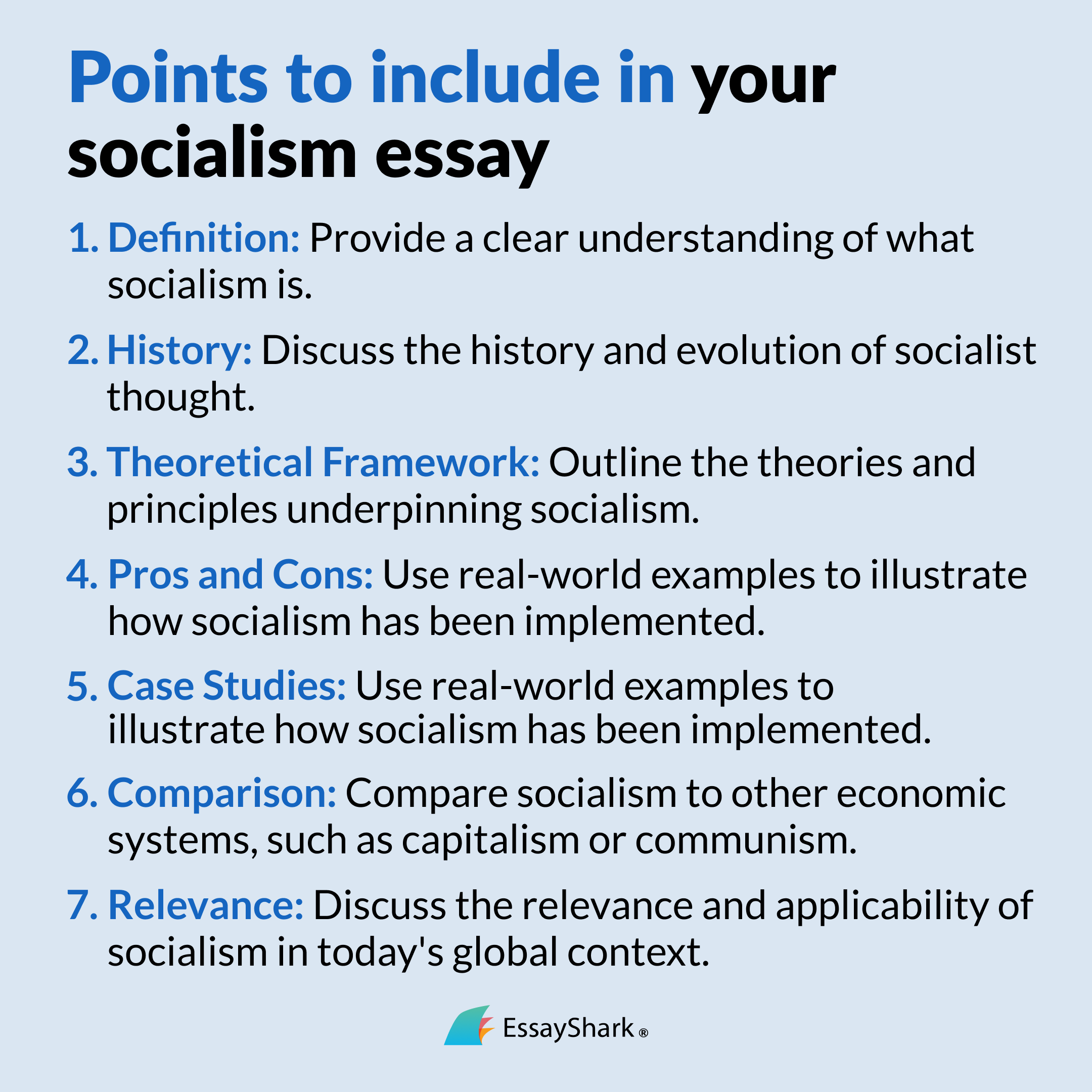 socialism essay points to analyze