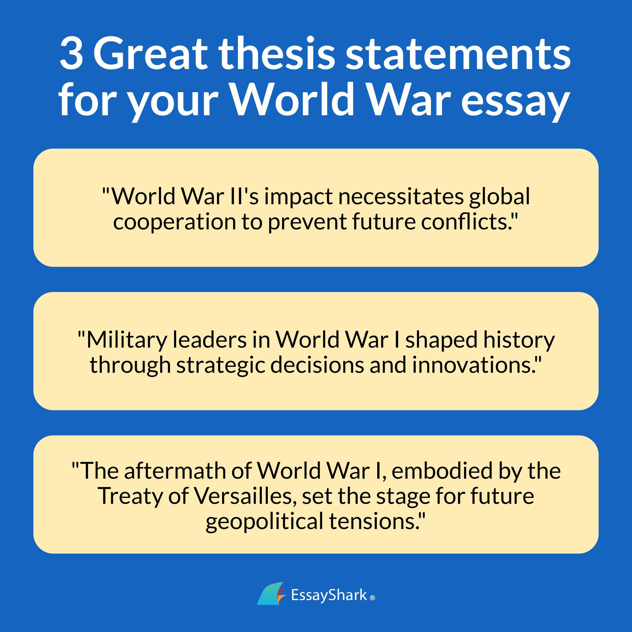 world war essay thesis statements