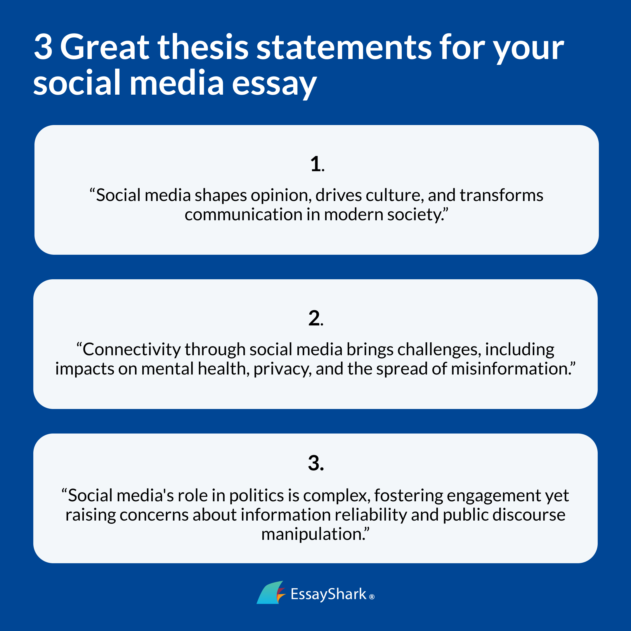 social media essay thesis statement examples