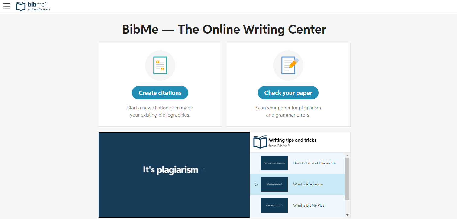 bibme writing tool