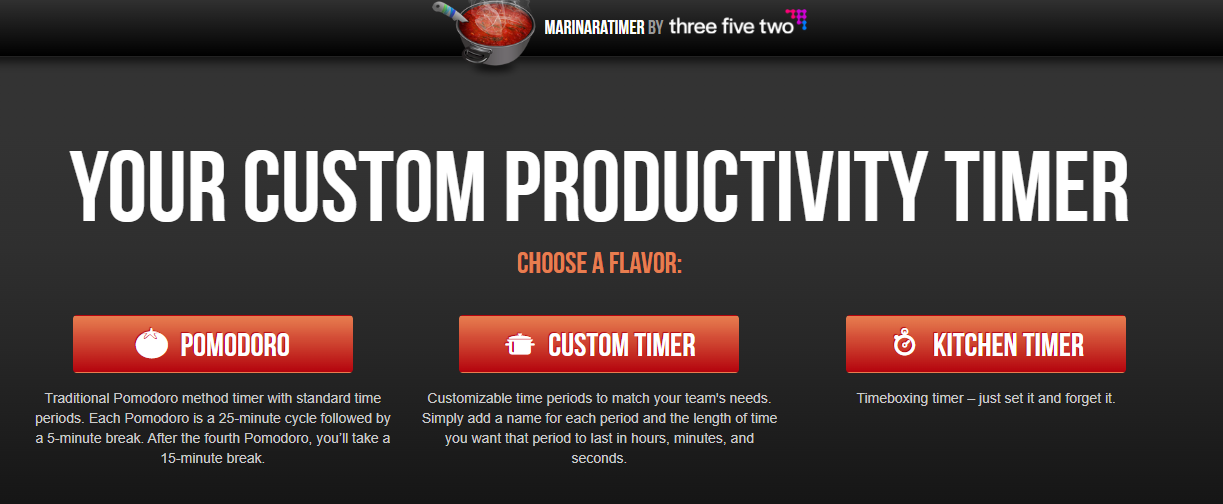 marinara timer productivity tool