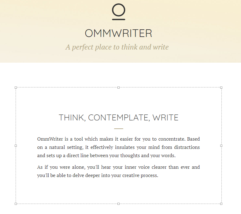 ommwriter productivity tool