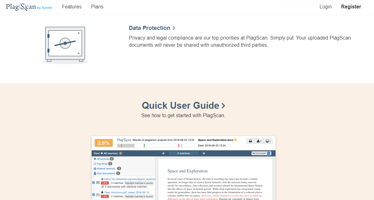 plagscan plagiarism detection Online Tools