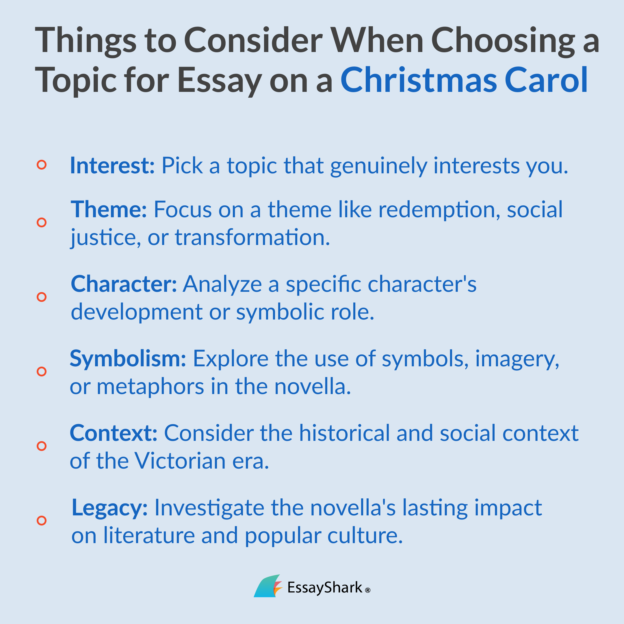 how to choose christmas carol essay topics