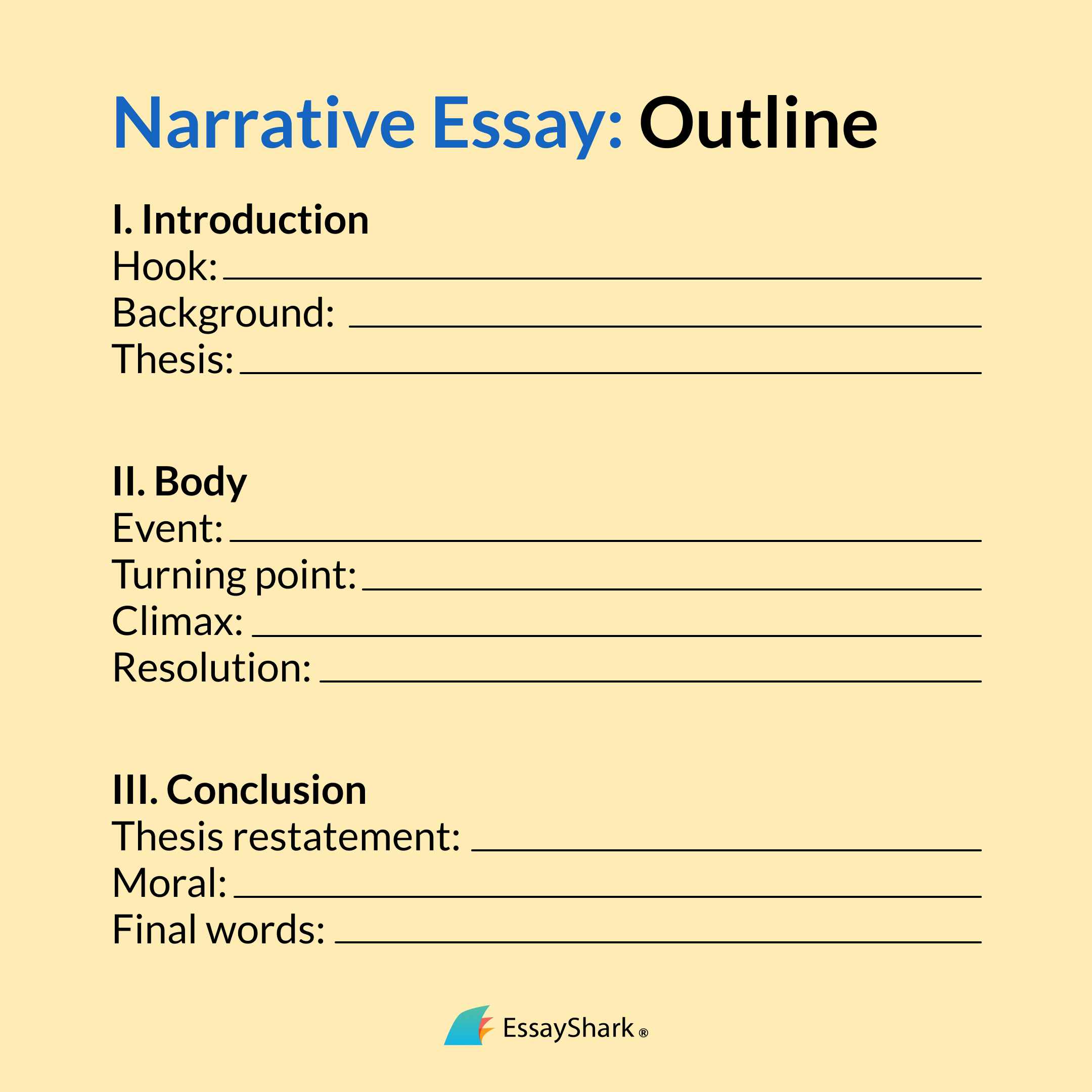 Narrative Essay Outline