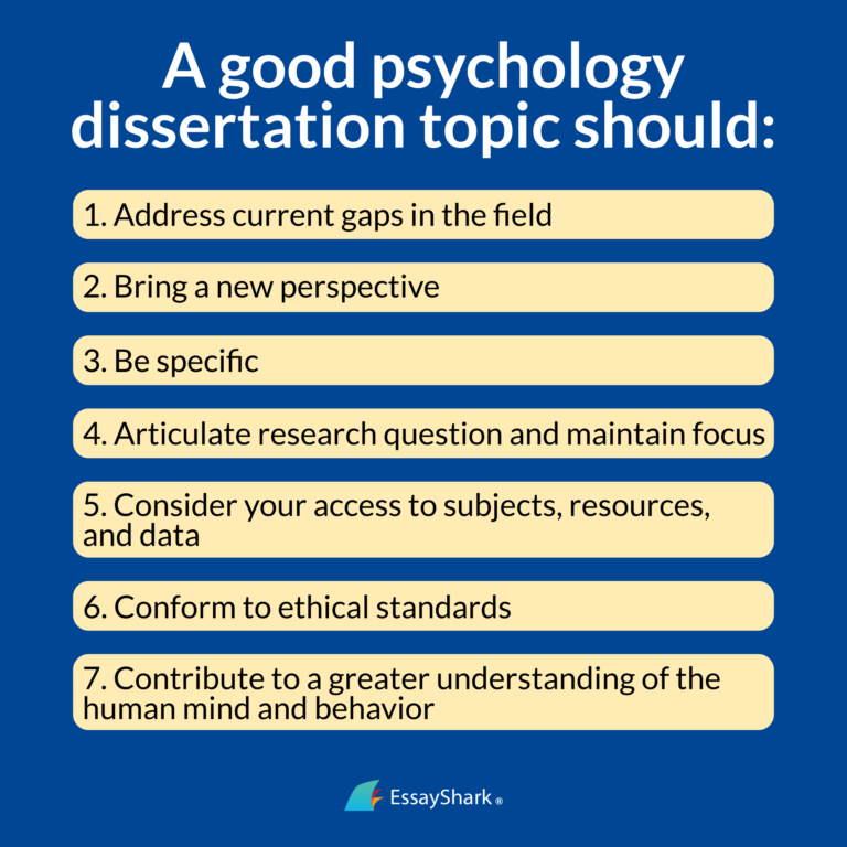 70 Unique Psychology Dissertation Topics In 2024