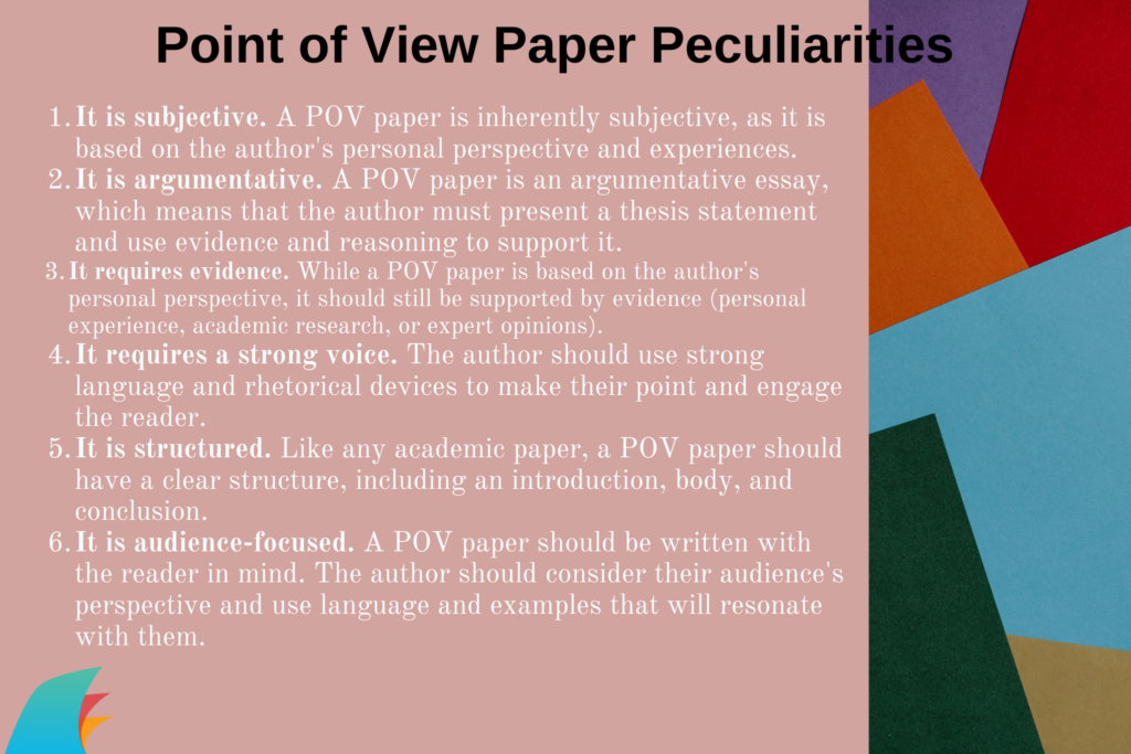 Point of view paper peculiarities