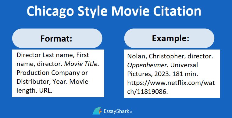 Chicago Style Movie Citations