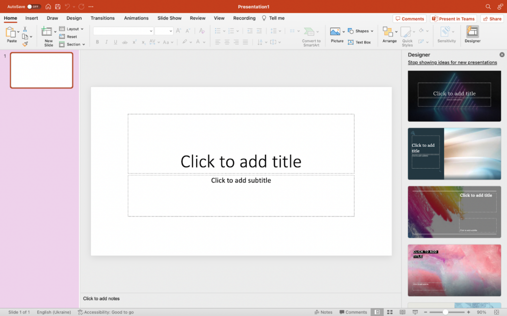 PowerPoint page size on Mac OS