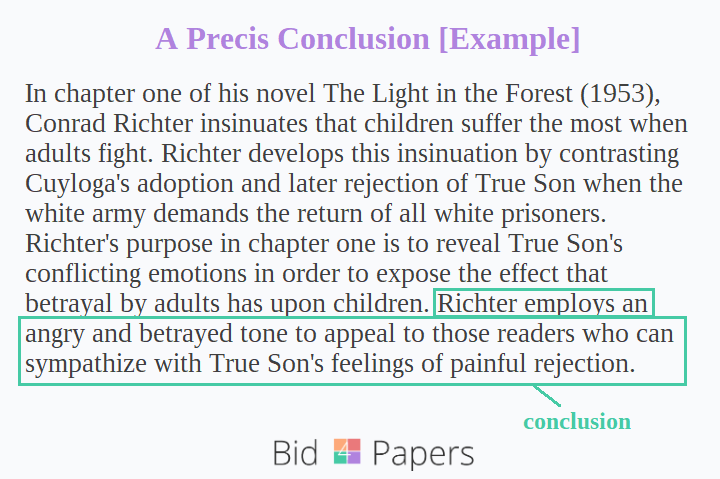 precis conclusion