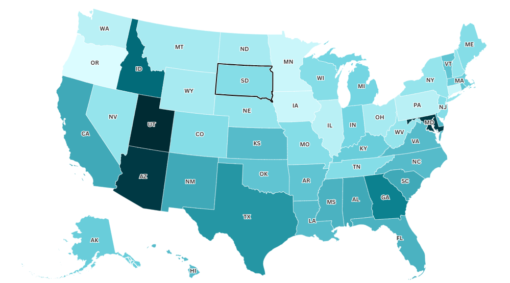 Re-enrollment rate by state