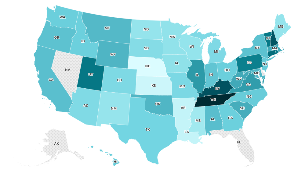 Tuition and required fees in 2-year public institutions in 2022-23 for out-of-state students