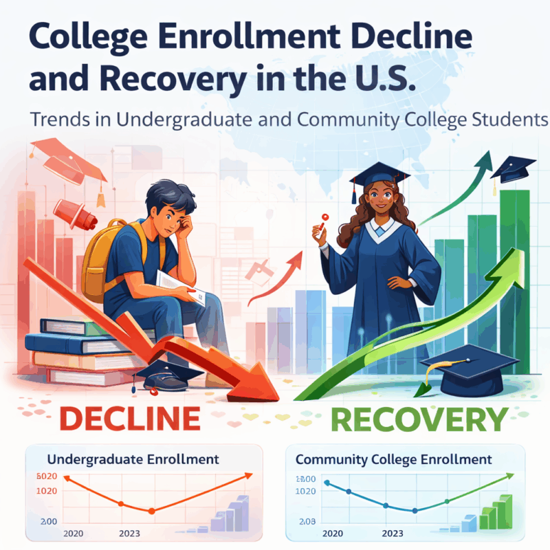 College Enrollment Decline and Recovery in the US